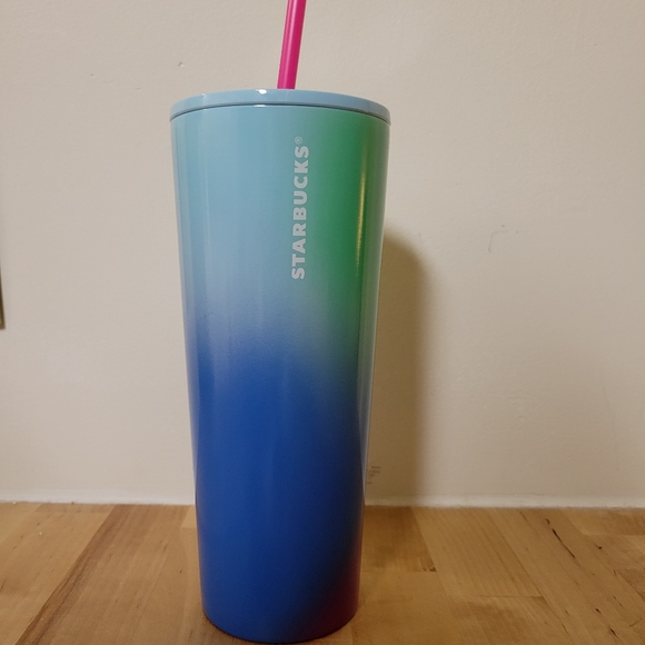 Starbucks 2023 Spring ‘4C Tilt Paint’ Gradient Ombre SS Tumbler - Picture 3 of 7